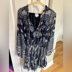 Misa blue and white dress